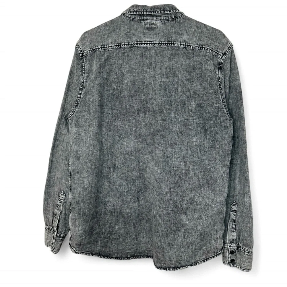 LEVI’S  STRAUSS Men's Gray Button Down Shirt L  Long Sleeves W/Pockets